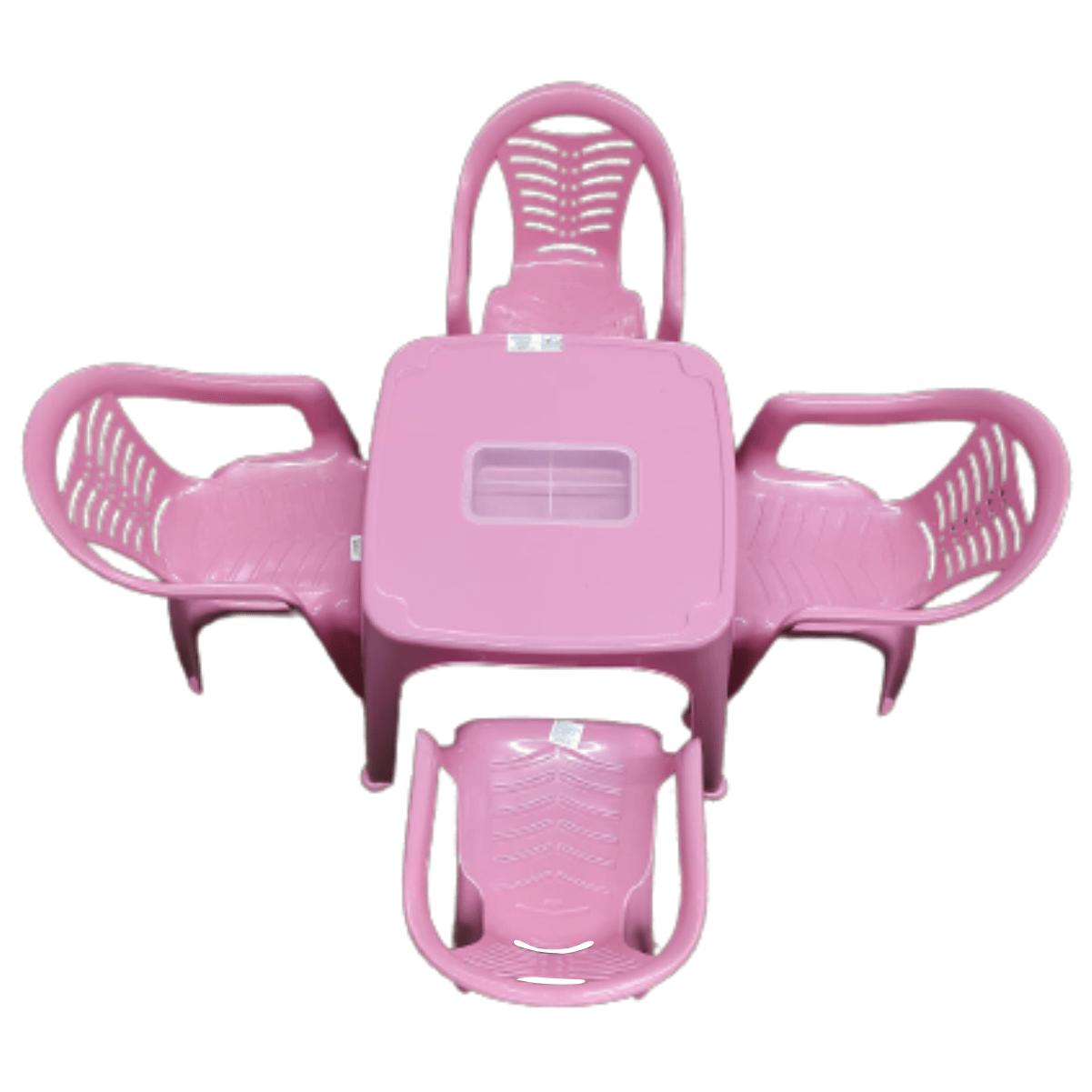 Conjunto Infantil Mesinha Quatro Cadeirinhas Rosa Cama El Stica Rs