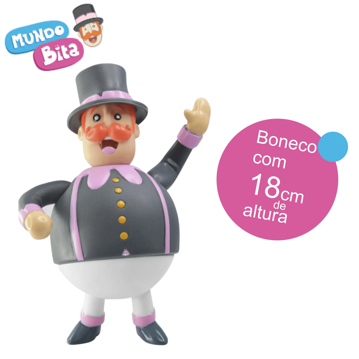 Boneco de Vinil - Mundo Bita - Dinossauro - Lider