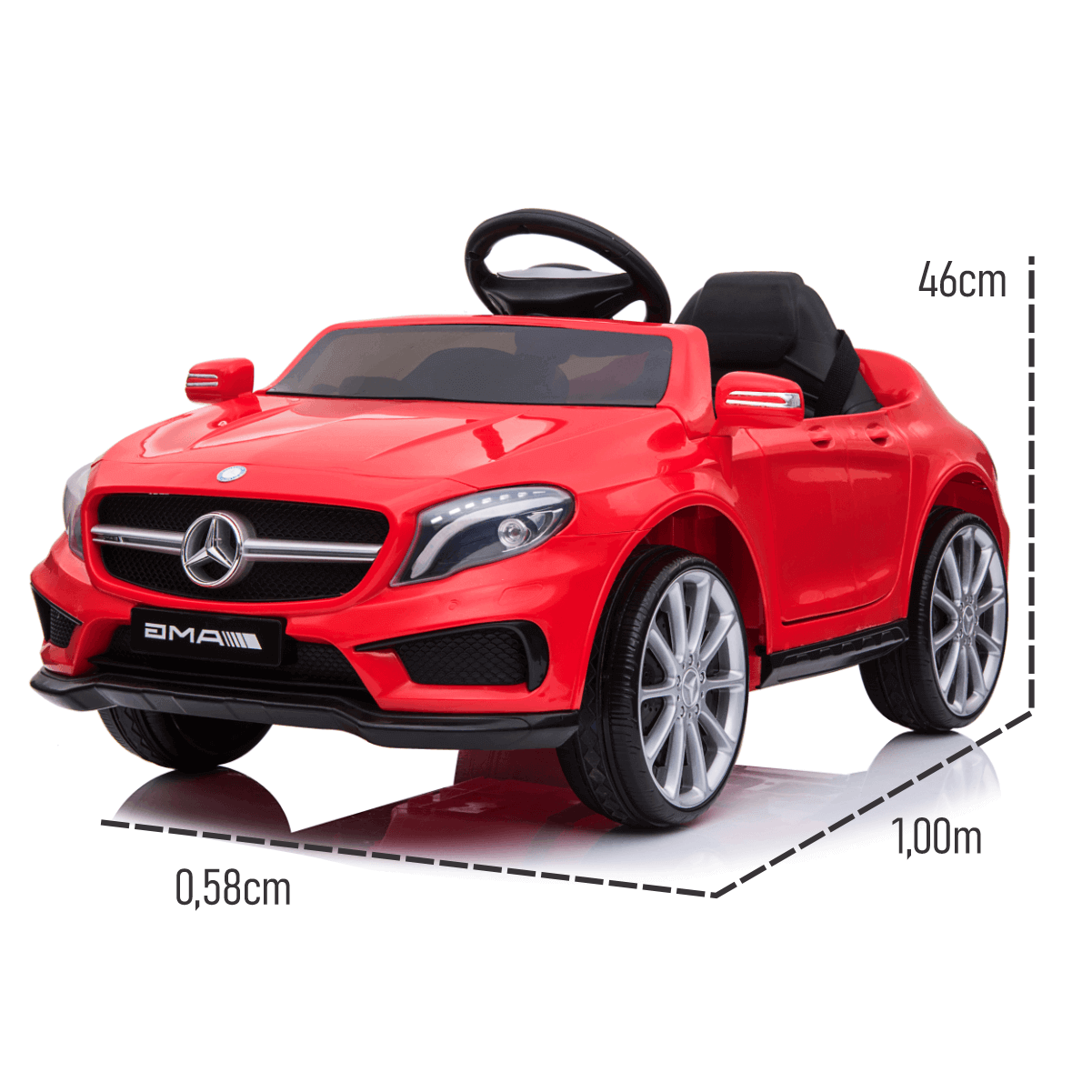 Carro Elétrico Infantil 1 Assento Mercedes Benz com Controle Remoto, 12V,  JOYLDIAS, Laranja - Dular