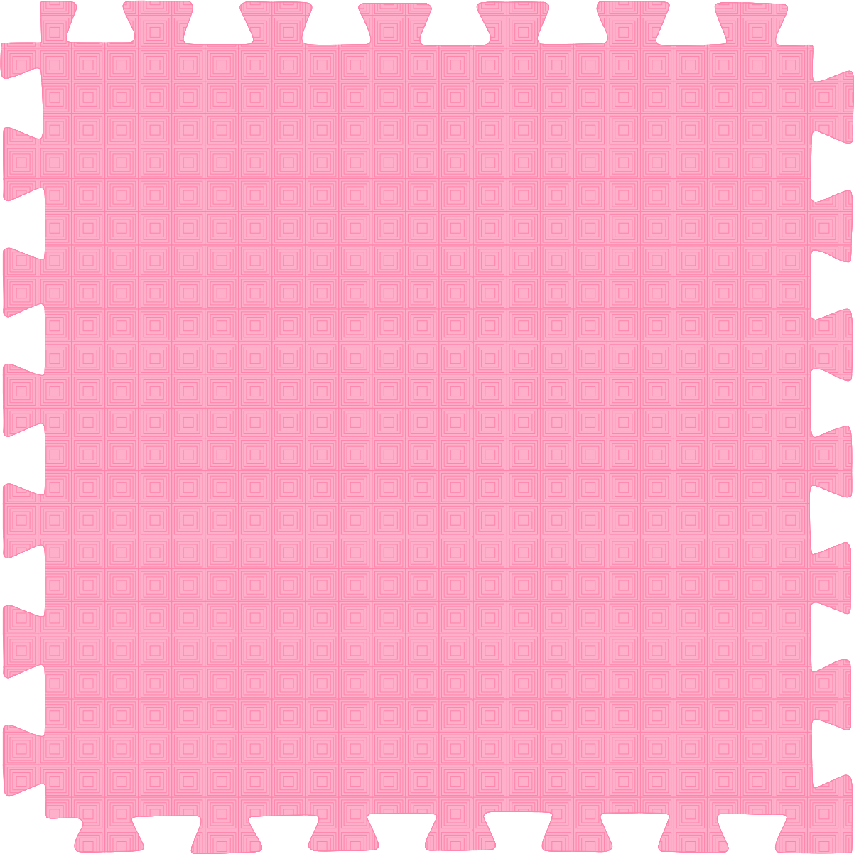 Tatame (E.V.A) 0,50m x 0,50m de 10mm - Rosa Bebe