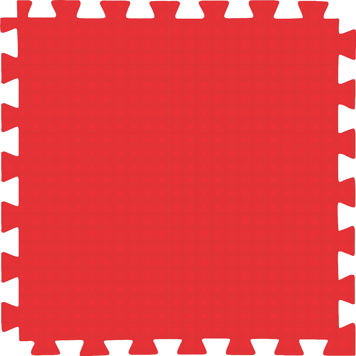 Tatame (E.V.A) 0,50m x 0,50m de 10mm - Vermelho