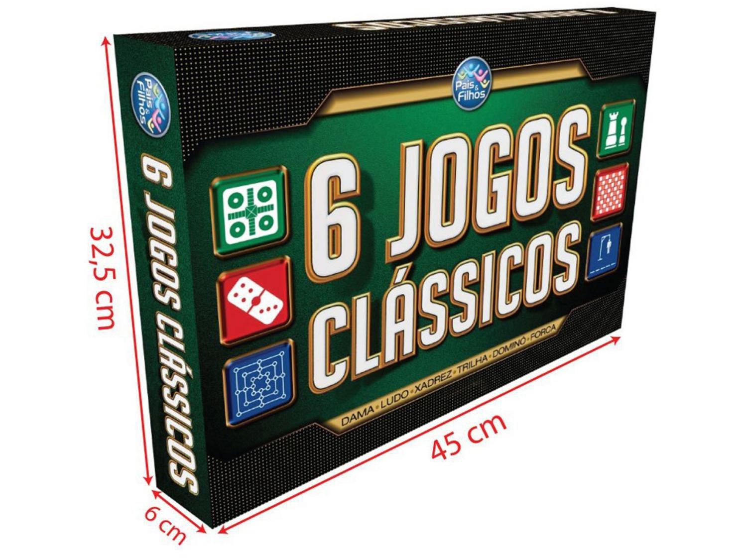 Brinquedo Box 7 Jogos Clássicos jogo do mico dominó dama ludo sobe