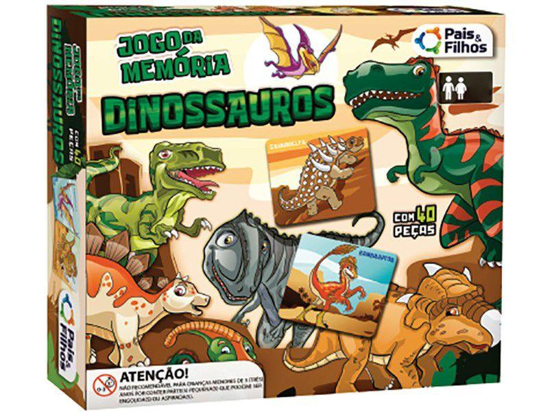 Jogo da Memória Dinossauros 54pcs em Madeira - Coluna-Bella Biju Arapongas  : Brinquedos, Eletrônicos e Acessórios para Celular