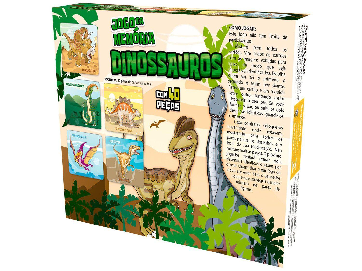 JOGO DA MEMÓRIA DINOSSAUROS - Cama Elástica RS