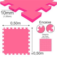 Tatame (E.V.A) 0,50m x 0,50m de 20mm - Rosa 