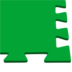 Tatame (E.V.A) 0,50m x 0,50m de 20mm - Verde Bandeira