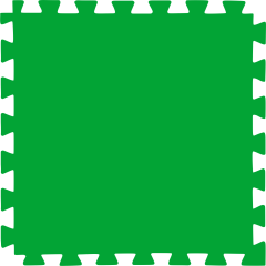 Tatame (E.V.A) 0,50m x 0,50m de 20mm - Verde Bandeira