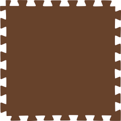 Tatame (E.V.A) 0,50m x 0,50m de 20mm - Marrom