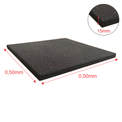 Piso Emborrachado 0,50cm x 0,50cm de 15mm