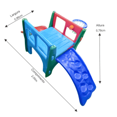 Playground Baby - Escalada, Escorrega e Basquete Playground Baby - Escalada, Escorrega e Basquete