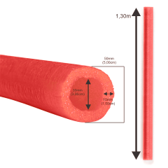 Isotubo Blindado Para Haste (25mm ou 30mm) 1,30m - Vermelho