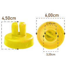 Ponteira Para Haste de Cama Elástica (25mm ou 30mm) - Amarela