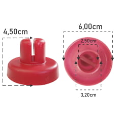 Ponteira Para Haste de Cama Elástica (25mm ou 30mm) - Vermelha