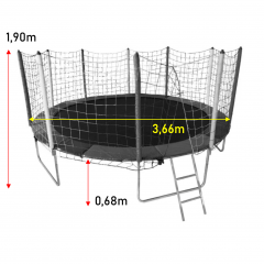 Cama Elástica Importada 3,66m GD