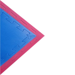 E.V.A Tatame de 1,00 x 1,00m de 20mm - Azul Royal / Vermelho - Bicolor
