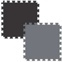 E.V.A Tatame de 1,00 x 1,00m de 20mm - Preto / Cinza - Bicolor