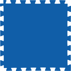 Tatame (E.V.A) 0,50m x 0,50m de 10mm - Azul Royal