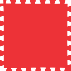 Tatame (E.V.A) 0,50m x 0,50m de 10mm - Vermelho